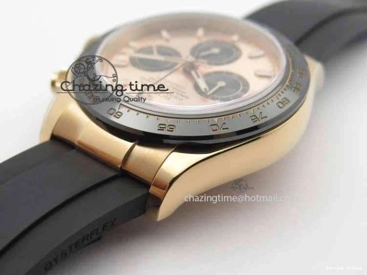 0417 RelaxedFit Daytona 116515 Noob 1:1 Best Edition Rose Gold Dial On Black Rubber Strap A7750(Free Extra Strap) 3740